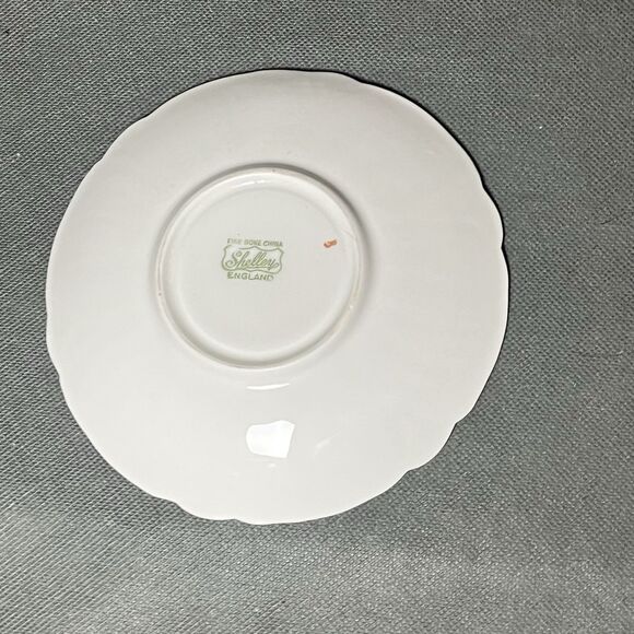 Vintage Shelley Oleander Summer Glory Teacup & Saucer Lilac w/24k Gold Trim - Picture 9 of 14